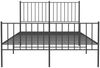 vidaXL Bettgestell mit Kopf- und Fußteil Metall Schwarz 120x190 cm 350879 Bild 5
