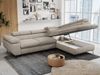 Mks Möbel 'Peter L-form' Ecksofa mit Bettfunktion, Bettkasten & einstellbaren Kopfstützen, Beige, Stoff, mit Topper, rechts Bild 3
