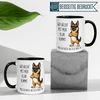 Momentals Tasse Hund – „Wer nicht mit mir klar kommt“ – Lustiger Geschenk Mann Frau, Gratis Versand · Links-&Rechtshänder · Spülmaschinenfest Bild 3