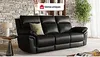 Relaxsofa 3-Sitzer PAKITA - Büffelleder - Schwarz Bild 1