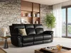 Relaxsofa 3-Sitzer PAKITA - Büffelleder - Schwarz Bild 3