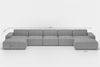 Wohnlandschaft U-Form CELES XL in Stoff Scala Lichtgrau Bild 2