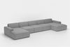 Wohnlandschaft U-Form CELES XL in Stoff Scala Lichtgrau Bild 4