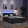 vidaXL Bett mit Stauraum und LED mit LED Dunkelgrau 140 x 190 cm Samt 3371452 Bild 5