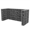 vidaXL Gabionen-Mülltonnenverkleidung für 3 Tonnen Stahl 250x100x120cm 142560 Bild 5