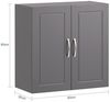 SoBuy FRG231-DG Hängeschrank, MDF, Lackiert, Dunkelgrau, 60 x 60 x 30 cm Bild 3