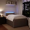 vidaXL Boxspringbett mit Matratze Hellgrau 120x190 cm Samt 3289980 Bild 4