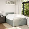 vidaXL Boxspringbett mit Matratze Hellgrau 120x190 cm Samt 3289980 Bild 5