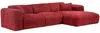 Vente-unique - POGNI Sofa StoffStoff Rot - B 165 cm x H 73 cm x L 280 cm Bild 3