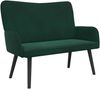 vidaXL Zweisitzer Sofa Dunkelgrün 115 x 61 x 87 cm Samt 42028952 Bild 2