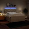 vidaXL Boxspringbett mit Matratze Creme 180x200 cm Stoff 3294059 Bild 4
