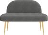 vidaXL Gepolsterte Bank mit Rückenlehne Dunkelgrau 110 x 60 x 76 cm 42040777 Bild 3