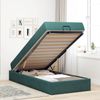 vidaXL Bettgestell mit Matratze 2 pcs Grün Samt 3399531 Bild 4