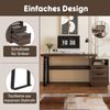 Schreibtisch aus MDF und Stahl mit Schublade & offenem Fach,Stabiler Computertisch, Büro & Homeoffice,Dunkelbraun Bild 5