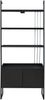 Leiterregal Storfjord mit Schrank 184x80x40 cm Schwarz [en. casa] Bild 4