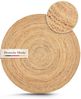 carpetfine Teppich Nele Juteteppich Naturfaser, rund, Höhe: 6 mm, geflochtener Wendeteppich aus 100%Jute, in rund und oval, viele Größen Bild 3
