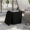 vidaXL Gartentisch mit Abnehmbarer Tischplatte Schwarz Polypropylen 364152 Bild 3