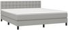 vidaXL Boxspringbett mit Matratze Hellgrau 180x200 cm Stoff, Härtegrad: H2 [3140393] Bild 3