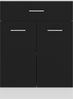 vidaXL Schubunterschrank Lyon Schwarz 60x46x81,5 cm Holzwerkstoff 801229 Bild 5