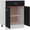 vidaXL Schubunterschrank Lyon Schwarz 60x46x81,5 cm Holzwerkstoff 801229 Bild 4