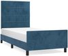vidaXL Bettgestell mit Kopfteil Dunkelblau 100x200 cm Samt [3125743] Bild 2