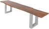 Sitzbank Baumkante 220 cm nussbaum massiv Akazie silber 67949761 Bild 2