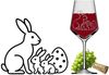 eXODA Weinglas Osterhasen-Weinglas 350ml - niedliche Tiere spülmaschinenfest, 1-tlg, Glas, Atemberaubende Darstellung Bild 3