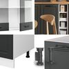 Singleküche R-Line Anthrazit Landhaus/Weiß 160 cm ohne Arbeitsplatte Vicco Bild 5