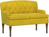 vidaXL Zweisitzer mit Knopfheftung Helles Gelb 111 x 65 x 79 cm Samt 42041850 Bild 2