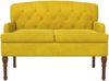 vidaXL Zweisitzer mit Knopfheftung Helles Gelb 111 x 65 x 79 cm Samt 42041850 Bild 3