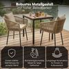 STEELSØN 'Nair' Polyrattan Gartenstuhl, 2er-Set, hellbraun, wetterfest & UV-beständig, Balkonstühle bis 160 kg belastbar, Gartensessel inkl. Kissen Bild 5