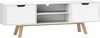 TV-Schrank mit 2 Schränken & offenen Regalen, 150 x 39 x 50 cm, Weiß Bild 5