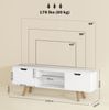 TV-Schrank mit 2 Schränken & offenen Regalen, 150 x 39 x 50 cm, Weiß Bild 4