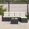 vidaXL Gartensofa-set 6 pcs Schwarz Poly-Rattan 3345667 Bild 3