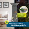 Hoberg Dekosäule LED Pflanzsäule Ginkgoblätter-Design in Beton-Optik, In- und Outdoor geeignet, Integrierte Beleuchtung, 6h Timer, kabellos Bild 4