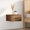 vidaXL Nachttisch mit Schubladen Altholz 35 x 35 x 20 cm Holzwerkstoff 893632 Bild 1