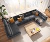 Sofa Elio Mikrofaser Graphite 400x185 cm XL Wohnlandschaft Bild 4