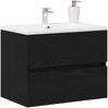 vidaXL Spülbeckenschrank Schwarz Eiche 60x38,5x45 cm Holzwerkstoff 862542 Bild 3