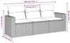 vidaXL 3-tlg. Garten-Sofagarnitur mit Kissen Schwarz Poly Rattan 3218646 Bild 3