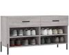 vidaXL Schuhbank Grau Sonoma 102x35x55 cm Holzwerkstoff 829754 Bild 3