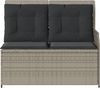 vidaXL Gartenbank Verstellbar mit Kissen Hellgrau Poly Rattan 368942 Bild 4