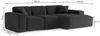 Ecksofa Designersofa CELES PREMIUM Stoff Opera Velvet Dunkelgrau Ottomane Links Bild 3