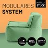 Lumaland Sitzsack-Lounge Modular Mittelteil | Waschbare & Wasserfeste Sitzmöbel für Innenräume & Garten | Indoor & Outdoor Sitz-Garnitur | Einfach erweiterbar | 54x81x70cm [Pastellgrün] Bild 2