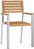 vidaXL Gartenstuhl 4 pcs Massives Teakholz und Edelstahl 42006200 Bild 2