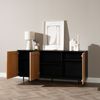 Bronx71 Sideboard Haley schwarz / Eiche hell 160x45x74 cm Bild 4