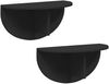 vidaXL Wandregal 2 pcs Schwarz 48 x 24 x 24 cm Holzwerkstoff 891431 Bild 2