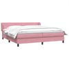 vidaXL Boxspringbett mit Matratzen Rosa 180x210 cm Samt 3317372 Bild 4