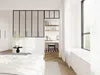Vente-unique - BAYVIEW Innenglaswand MetallGlas Schwarz - B 3,5 cm x H 130 cm x L 150 cm Bild 2