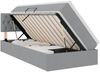 vidaXL Bett mit Stauraum und LED mit LED Hellgrau 90 x 190 cm Stoff 3371175 Bild 2