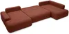 Vente-unique - DAVISO Sofa Stoff Rot - B 204 cm x H 87 cm x L 360 cm Bild 4